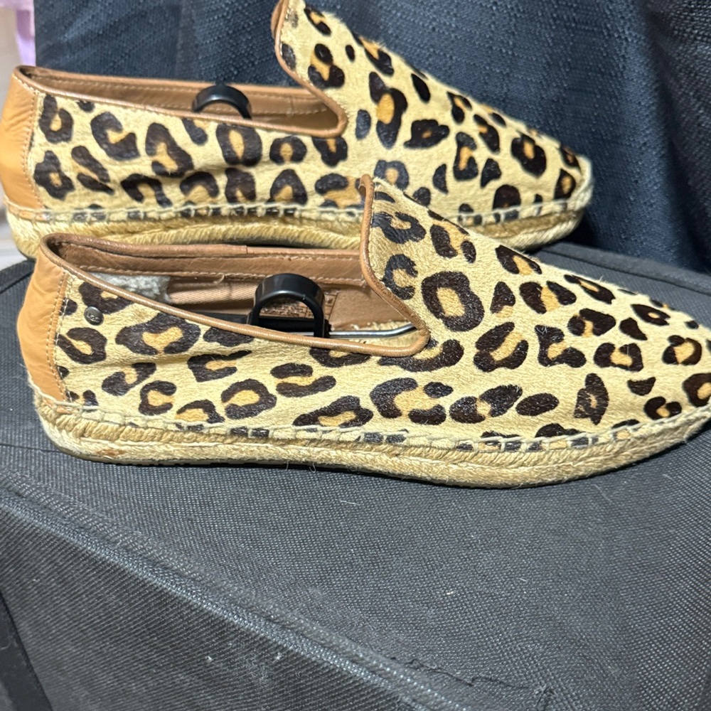 UGG Tan Leopard Espadrille Shoes
